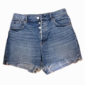 Pacsun Shorts Women's 29 ButtonFly High Rise Icon Denim Jean Shorts Distressed